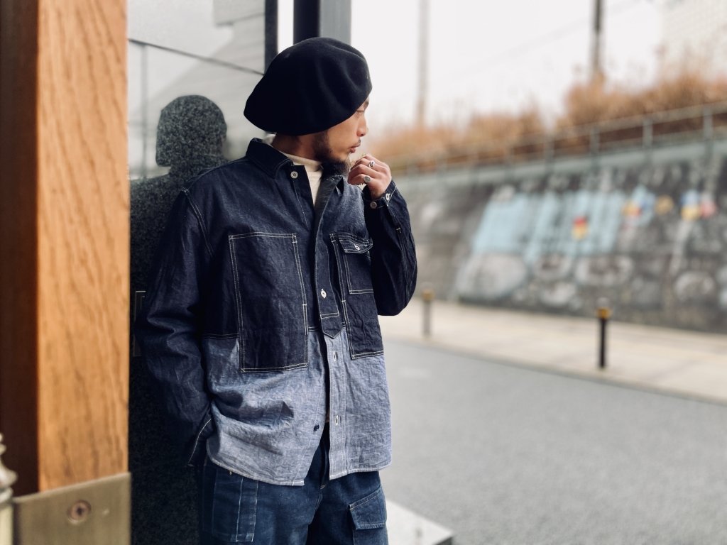 Nigel Cabourn UTILITY SHIRT TYPE2 - 10oz DENIM】 | JUNKY STYLE