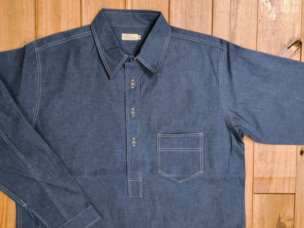 良いシャツ入りましたよ！！【WAREHOUSE Lot3059 PULLOVER CHAMBRAY