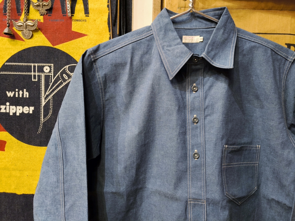 良いシャツ入りましたよ！！【WAREHOUSE Lot3059 PULLOVER CHAMBRAY