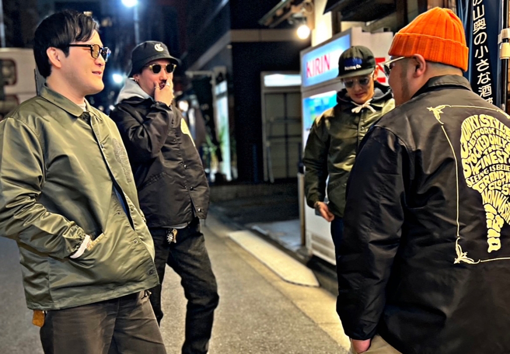 限定生産コーチジャケット　NUTS ART WORKS　オリーブ　M（実質L） JUNKYSTYLE×NUTS ART WORKS】PHENOMENAL COACH JACKET | JUNKY STYLE
