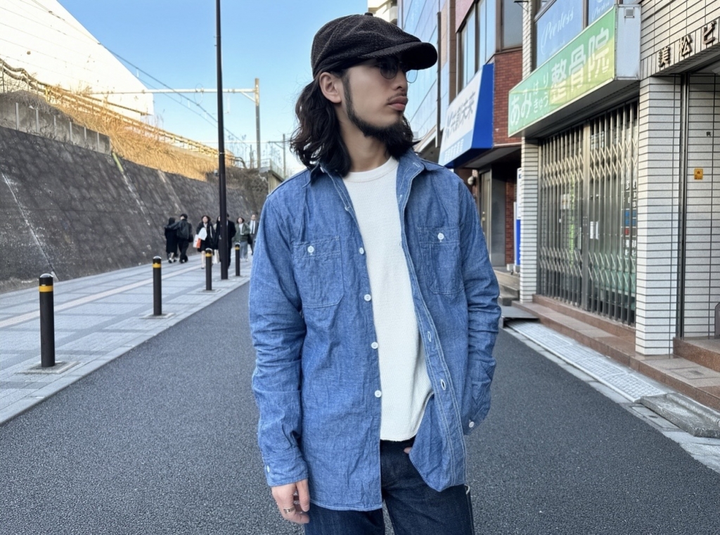 WAREHOUSE VENTILATION TRIPLE STITCH CHAMBRAY SHIRTS | JUNKY STYLE