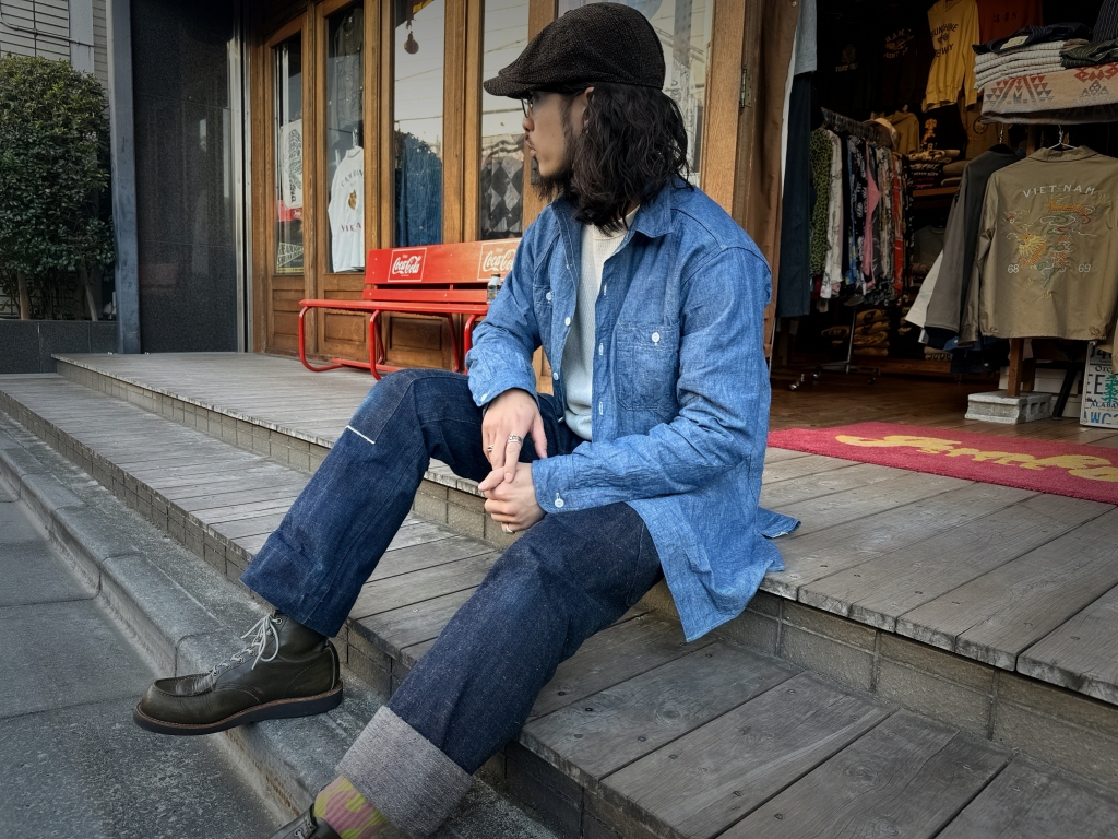 WAREHOUSE VENTILATION TRIPLE STITCH CHAMBRAY SHIRTS | JUNKY STYLE