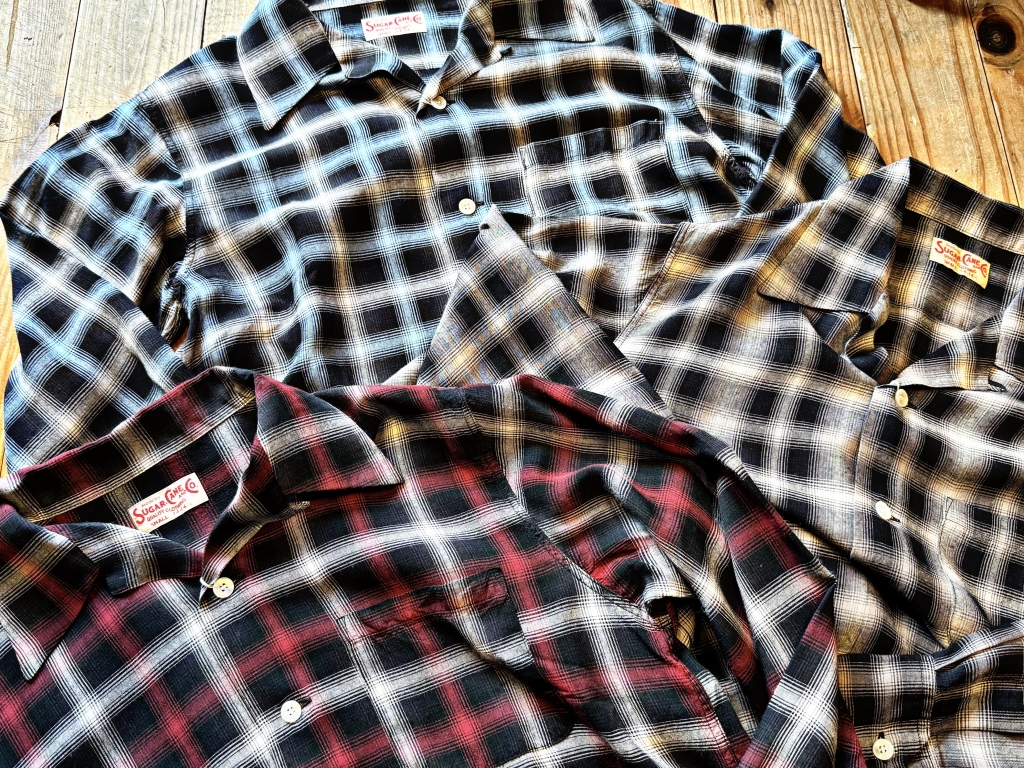 SUGAR CANE】 RAYON OMBRE CHECK OPEN SHIRT | JUNKY STYLE