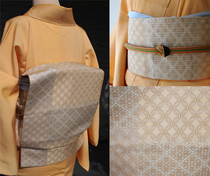 オレンジシャーベットの細縞着物 #kimono | ちぇらうなぼるた雑記帳