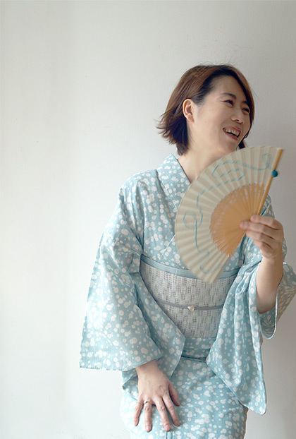 予告】2024年7月20日土曜日① 小千谷織物綿麻紅梅・越後型染浴衣