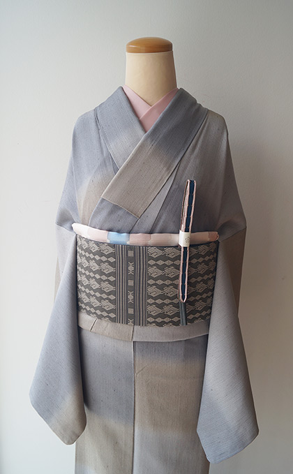 ナ1【43】◇逸品◇未着用◇正絹◇華模様の紬アンサンブル