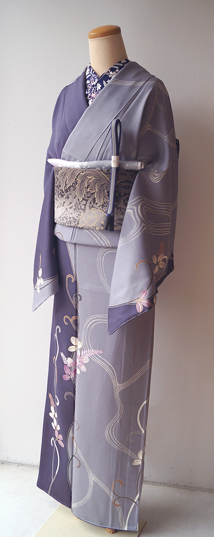 返品?交換対象商品】 特選暈し染刺繍付下げ【華紋◇パール 返品?交換対象商品】 特選暈し染刺繍付下げ【華紋◇パール