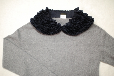 R&D.M.Co- フリル ブラック付け襟 R&D.M.Co- オールドマンズテーラー : G.D COTTON SILK FRILL