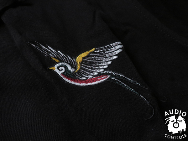 732 音楽モチーフ刺繍×配色袖 リネン100 RUDE GALLERY 2 RUDE