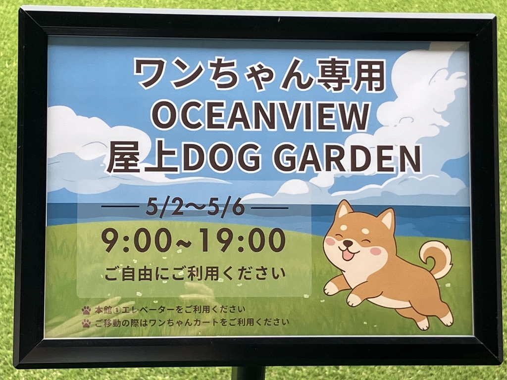 GW限定OPEN🐶✨】海が見える屋上ドッグラン、本日より開放🌊☀️ | 南
