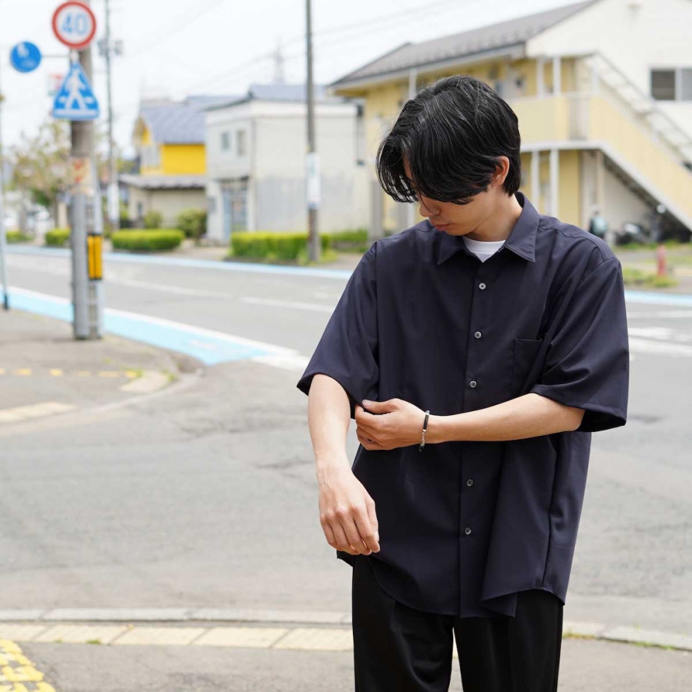 SOPHNET. SUMMER STRETCH WOOL S/S SHIRT