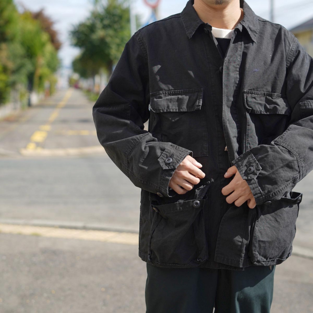 B.D.Uジャケット　ブラック　2XLリメイク ブラックをストーンウォッシュ。良い眺めのBDU Jacket | 1989 Men's Blog
