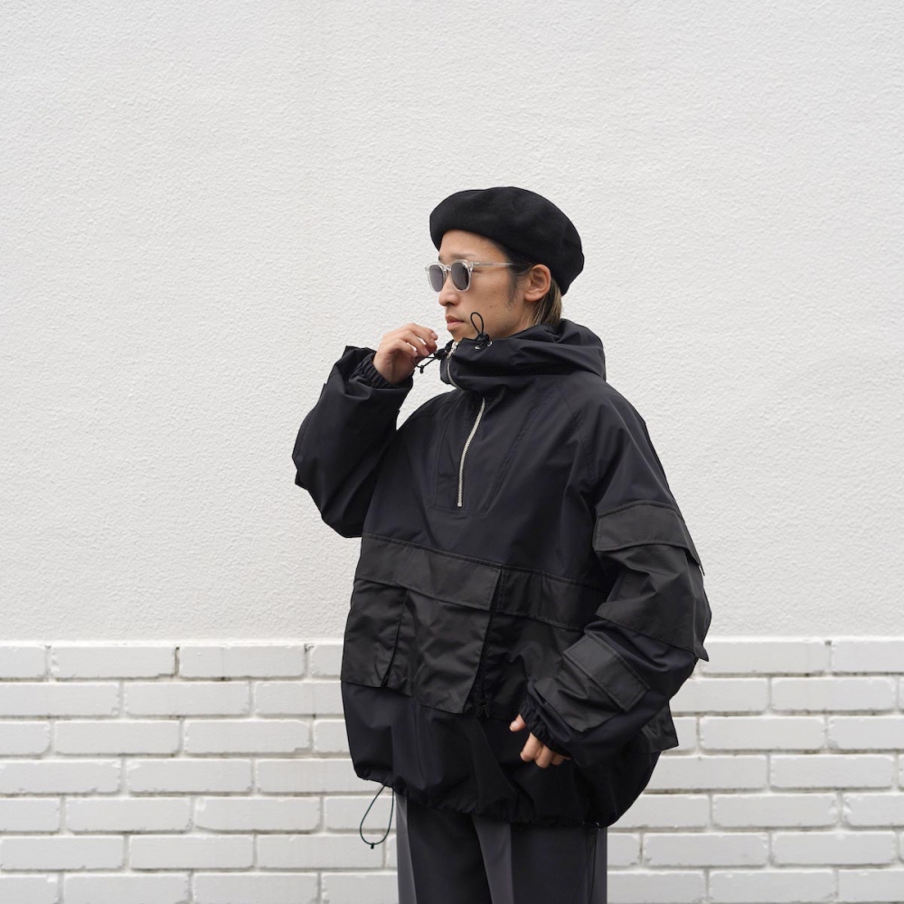 BEAUTY&YOUTH ¥24,200 ツイル スタンド アノラック ブラック 自分へのご褒美にスペシャルなアノラックを