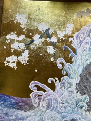 開運絵画　蓮の花　黄金の蓮の花　神の化身　蝶々　白龍様からのメッセージ絵画 開運絵画 蓮の花 黄金の蓮の花 神の化身 蝶々 白龍