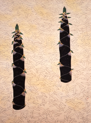 福田平八郎 雄牛飾皿