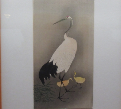 値下望月道陽さんの青樹の枝 型染 - 版画