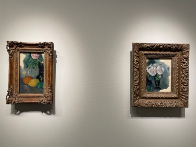 オールフランス画壇新人展　バクリオーヌ作　静物　額は米澤玩具株式会社からのもの ルノワール×セザンヌ―モダンを拓いた2人の巨匠」 | 青い日記帳