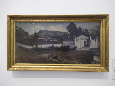 【中島晃次】油絵　ベルギー首都　ブリュッセル　風景画 油彩画 洋画 (油絵額縁付きで納品対応可) P10号 「ベニス」 中島