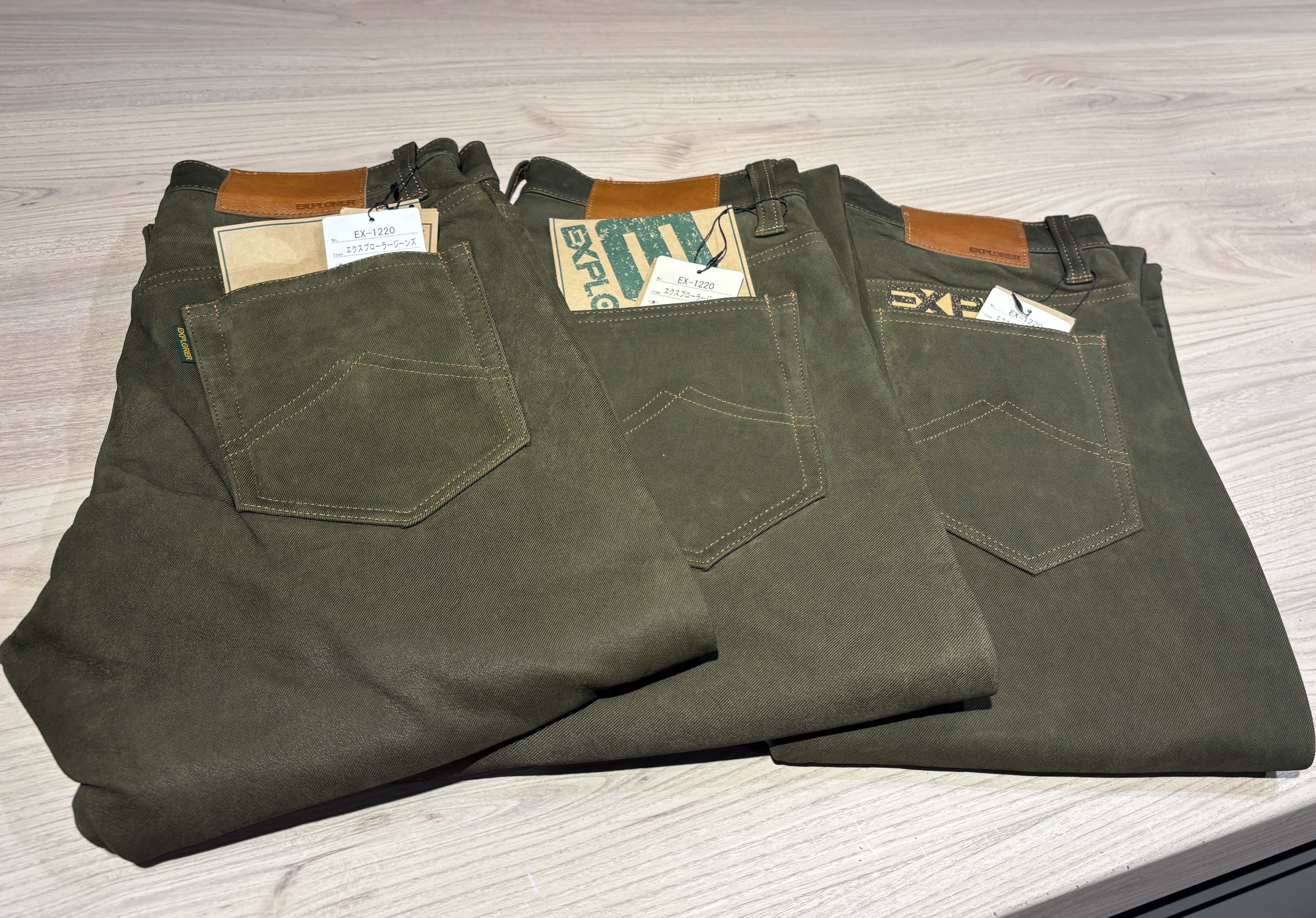 エクスプローラージーンズ(オリーブ)再染色のご案内！：KUSHITANI 横浜