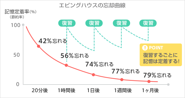 エビングハウスの忘却曲線とは? | 念ずれば、ハナひらく。