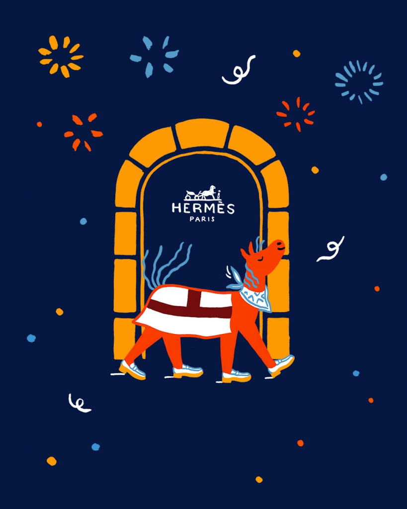 新品 激レア❣️HERMES 馬の頭部デザイン アート エルメス 新品 激レア