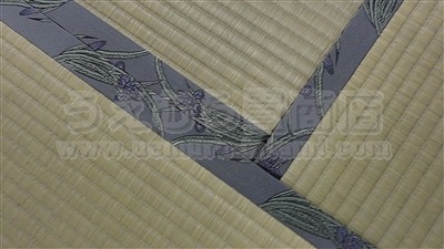 小粋な畳縁“かきつばた”が魅了的な縁付き畳施工事例。（大阪府大東市）家庭用国産畳専門店うえむら畳2