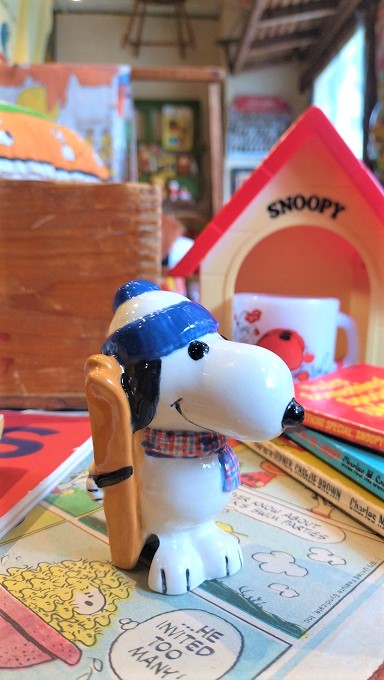 determined スヌーピー ビンテージ 天使 陶器 オーナメント
