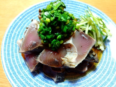 鰹のたたきニラ醤油