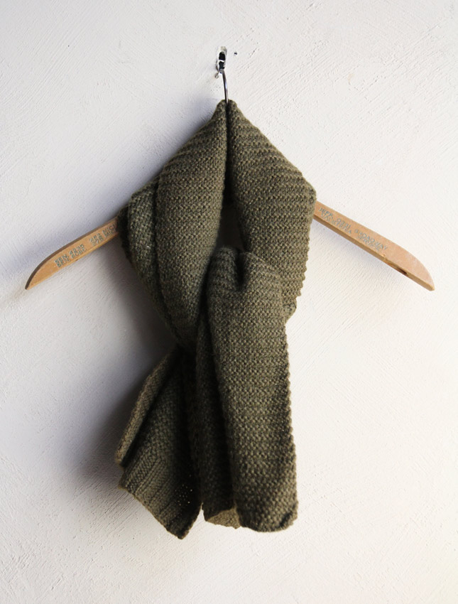 40's WW2 US MILITARY KNIT MUFFLER - MATIN, VINTAGE OUTFITTERS ビンテージ古着 富山