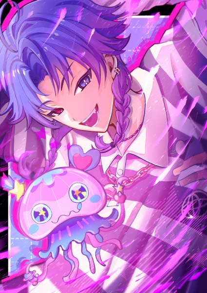 キャラクターイラスト プレート 紫 Z/X -Zillions of enemy X