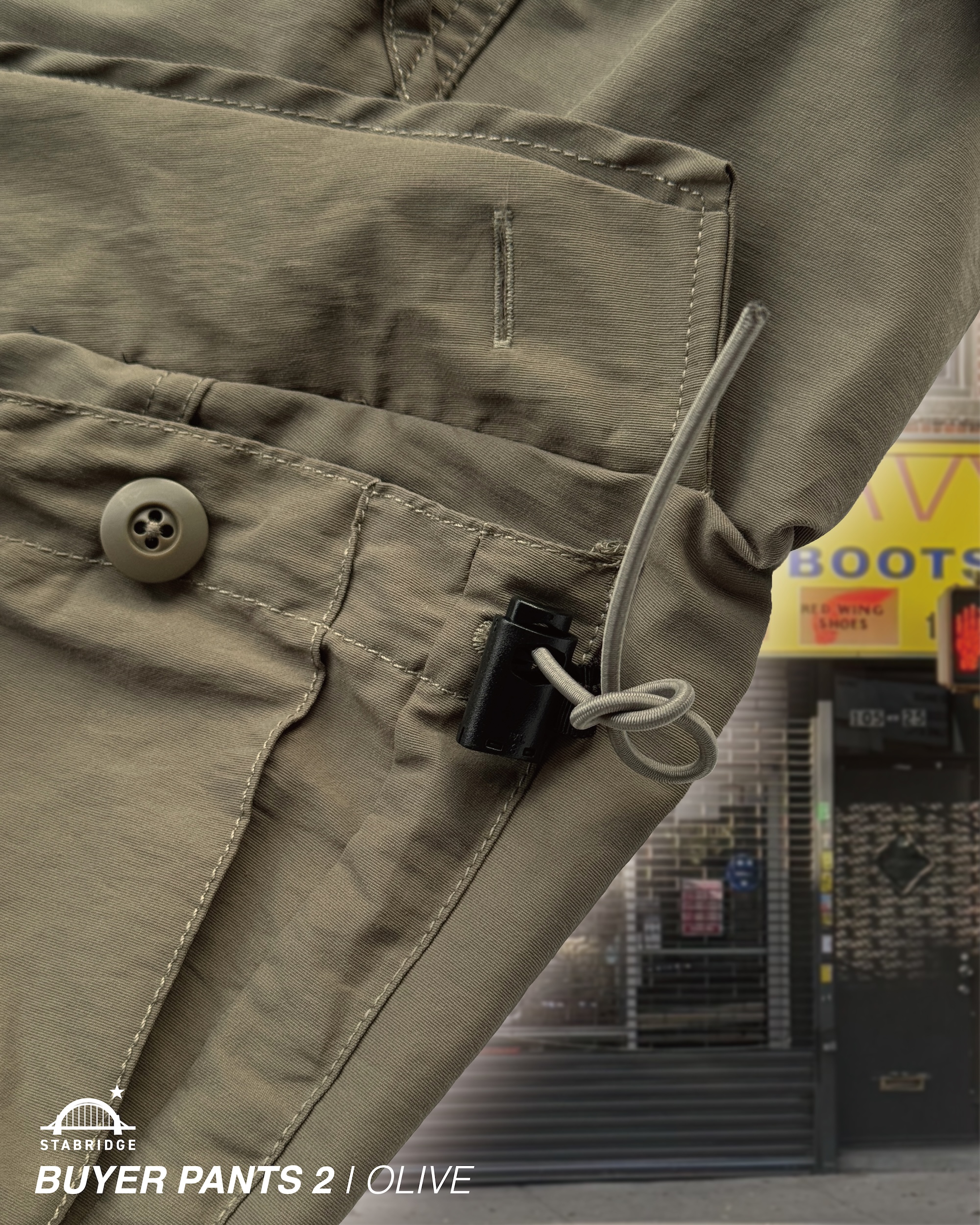 stabridge BUYER PANTS 2 オリーブ カーゴパンツ　Ｌ stabridge BUYER PANTS 2 オリーブ カーゴパンツ L パンツ