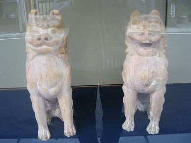 骨董品 狛犬 （骨董品の阿吽の獅子（狛犬）発見！・・・撮ってき