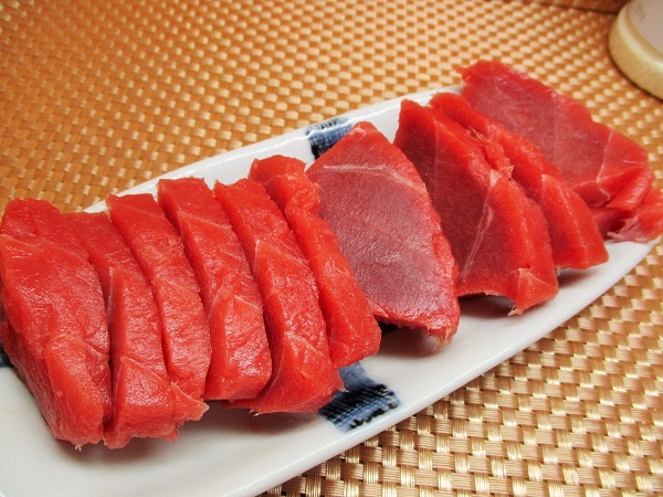 2020年５月５日（火）マルタ産本まぐろ赤身（養殖・解凍） 栃木県産アスパラガスと千葉県産かぶのねぎ塩ダレ炒め ごぼうサラダ |  食べたものを記録しています。