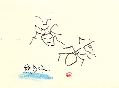 熊谷守一鉛筆画