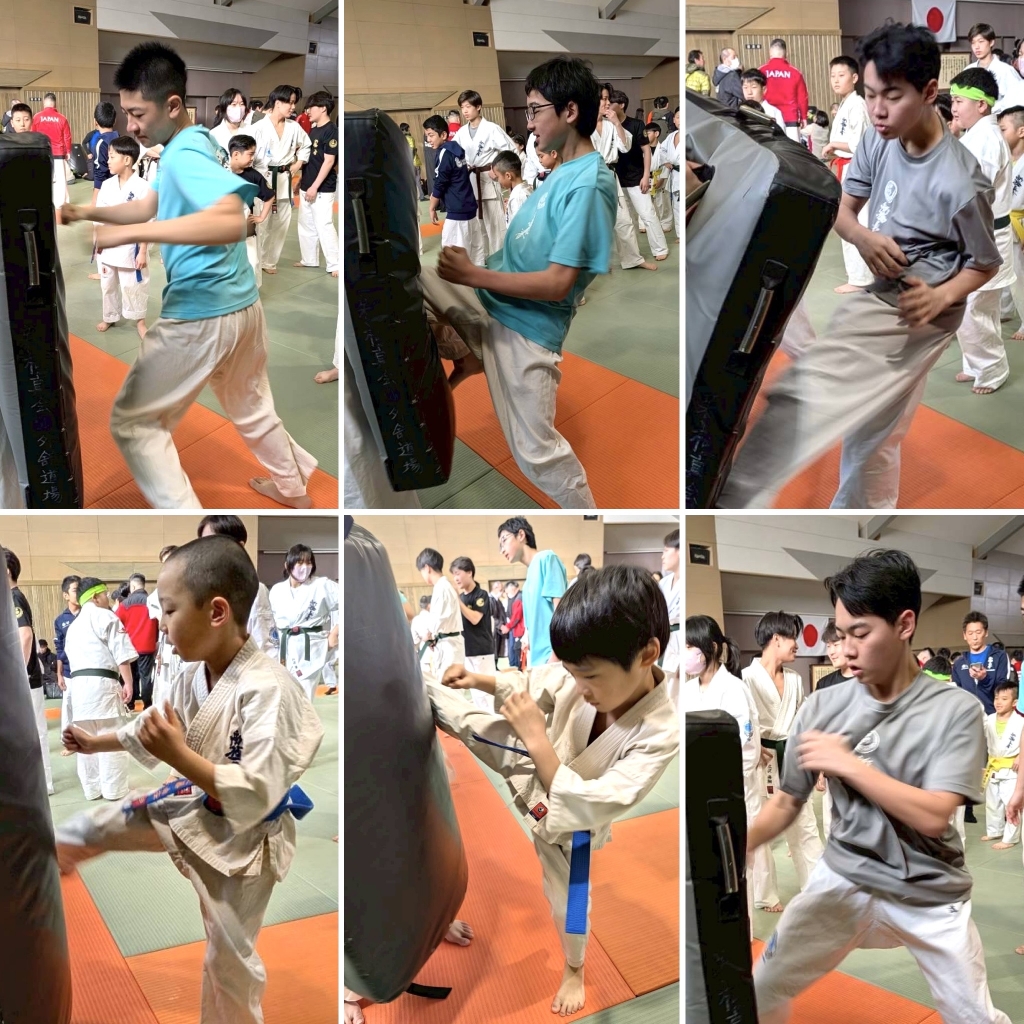 試合前のアップ風景　ニセコ道場