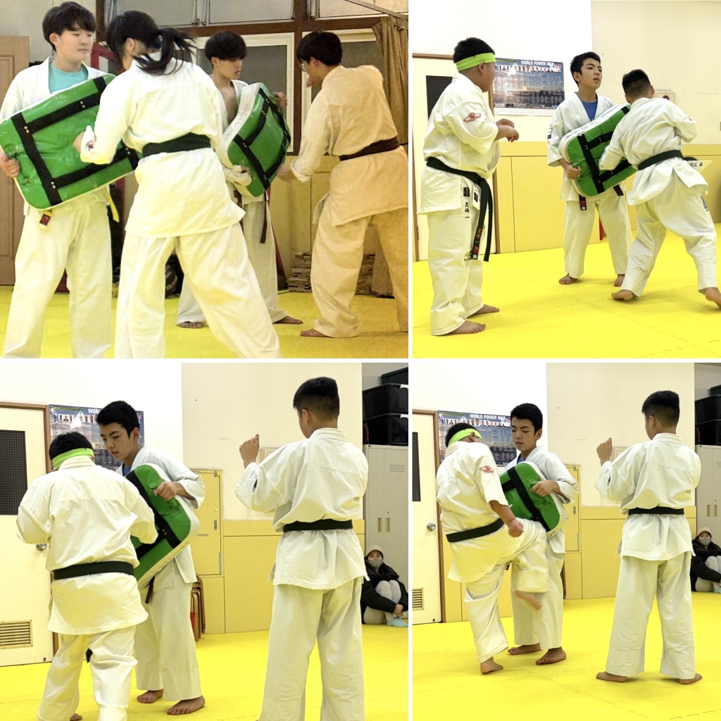 ミット打ち稽古風景