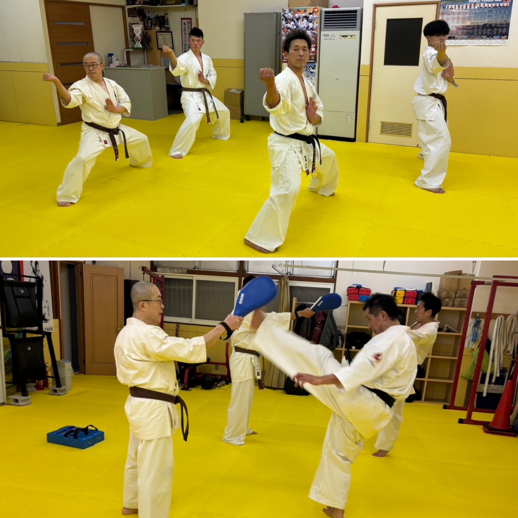 札幌市白石区の空手道場 外舘道場 社会人、一般部、大人　型稽古風景