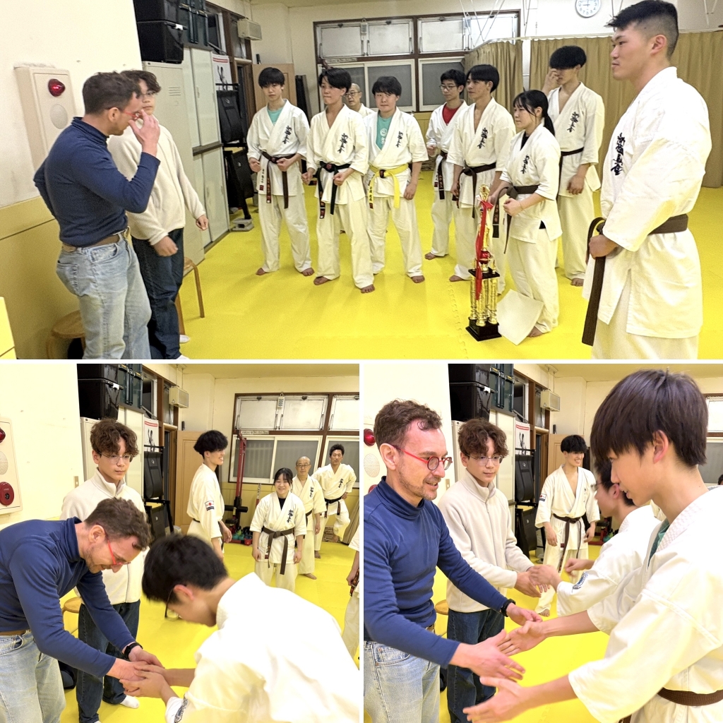 札幌市白石区の外舘道場 年長の部優勝の道場生と外舘師範