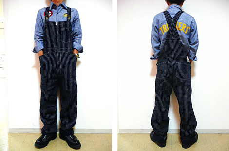 SUGAR CANESC40760AWABASH STRIPE OVERALLS