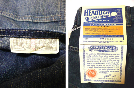 HEAD LIGHT by SUGAR CANEHD40921H11oz. DENIM WORK PANTS