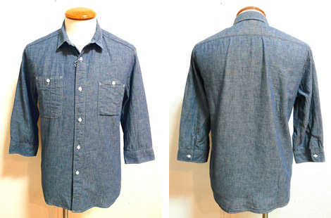 Sugar Cane Lightʥ奬饤ȡˡSC35401CHAMBRAY 3/4 SLEEVE WORK SHIRTʼʬµġ