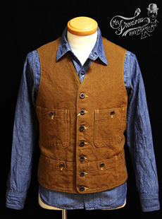 SUGAR CANE  Mister Freedomʥ奬ߥߥե꡼ˡSC1251512.5oz. C/L BROWN CANVAS [ RANGE VEST ] ֥饦󥭥Х٥