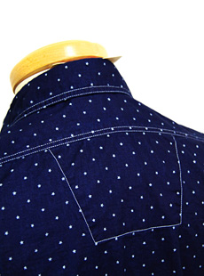 SUGAR CANE 奬  FICTION ROMANCESC25675 4.5oz STAR DOT WORK SHIRT ɥåȥ