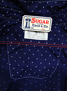 SUGAR CANE 奬  FICTION ROMANCESC25675 4.5oz STAR DOT WORK SHIRT ɥåȥ