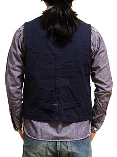 SUGAR CANE 奬SC12458STRIPE WORK VEST ȥ饤ץ٥[ Made in U.S.A. ]