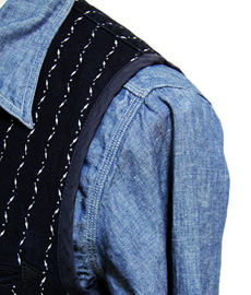 SAMURAI JEANS SJVT12-01 クナイ柄ウォバッシュワークベスト | Lua-Blog
