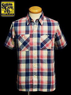 Sugar Cane Lightʥ奬饤ȡˡSC35887TWILL CHECK S/S WORK SHIRT ĥå