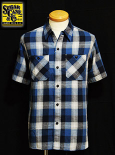 SUGAR CANEʥ奬ˡSC35877TWILL CHECK S/S WORK SHIRT ĥå