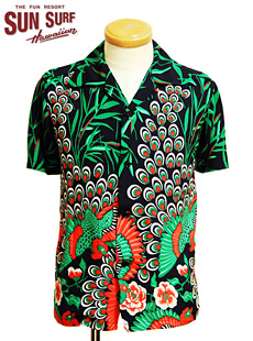 SUN SURF 󥵡աSS35668Ⱦµϥ S/S ALOHA SHIRTS [ PEACOCK ]