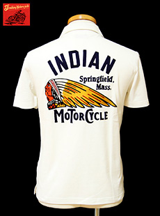 Indian MotorCycle ǥ⡼롡IM75794S/S EMBD POLO SHIRTS ɽ꼯λҥݥ [ INDIAN FACE ]